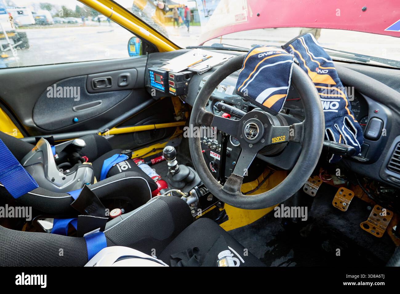 Castle Combe Race Circuit, England, 29. November 2025, Alex Hanley und George Buckley im Rahmen der Subaru Impreza bei der DAE Castle Combe Stage Rally. Quelle: Craig Allan-McWilliams/Alamy Live News Stockfoto