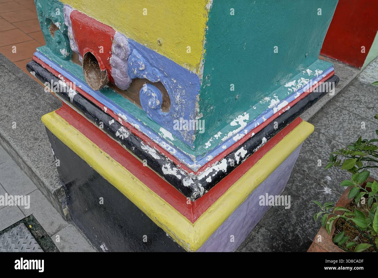 Little India, Singapur 9. September, 2025 farbenfrohe Häuser an der Kerabau Road in Little India, Singapur Stockfoto