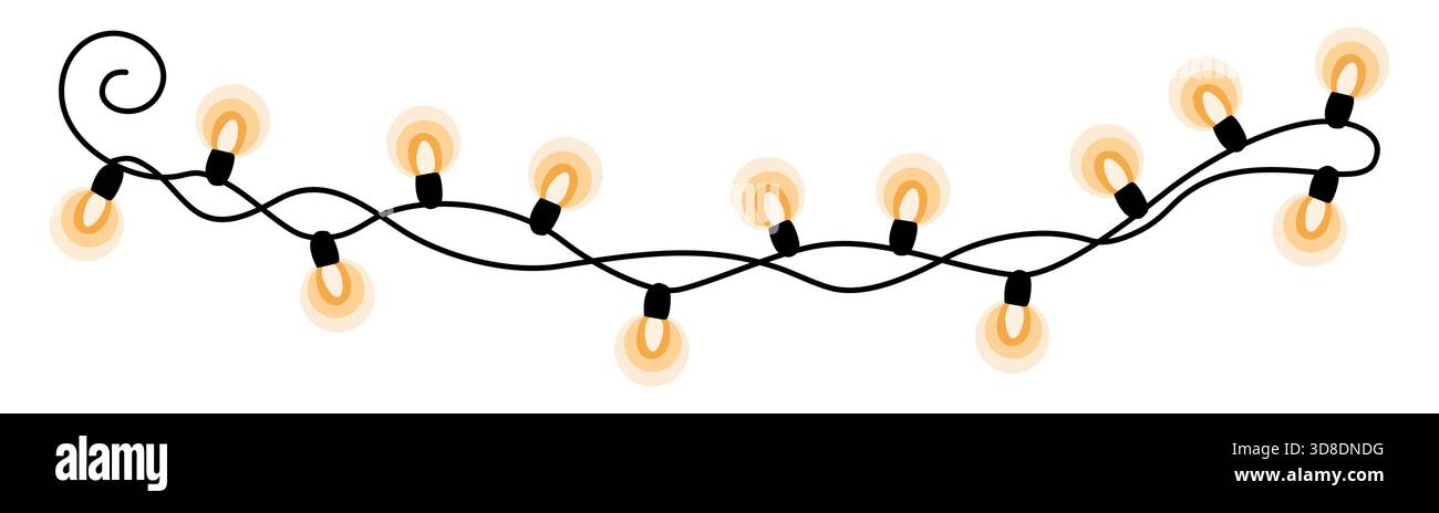 Eine Vektor-Illustration einer Lichtergirlande Stock Vektor