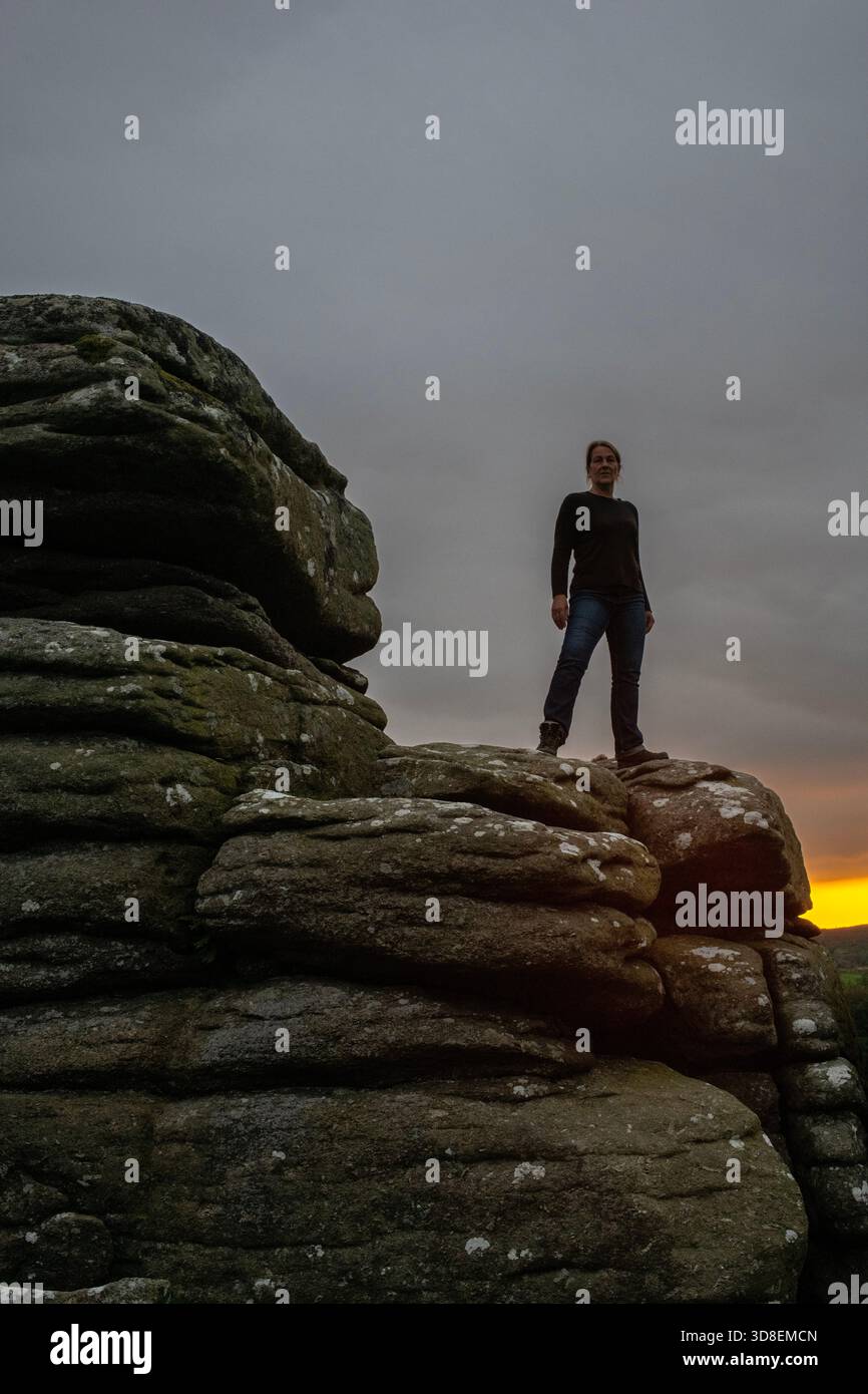 Felsformation, weiblich, stehend Stockfoto