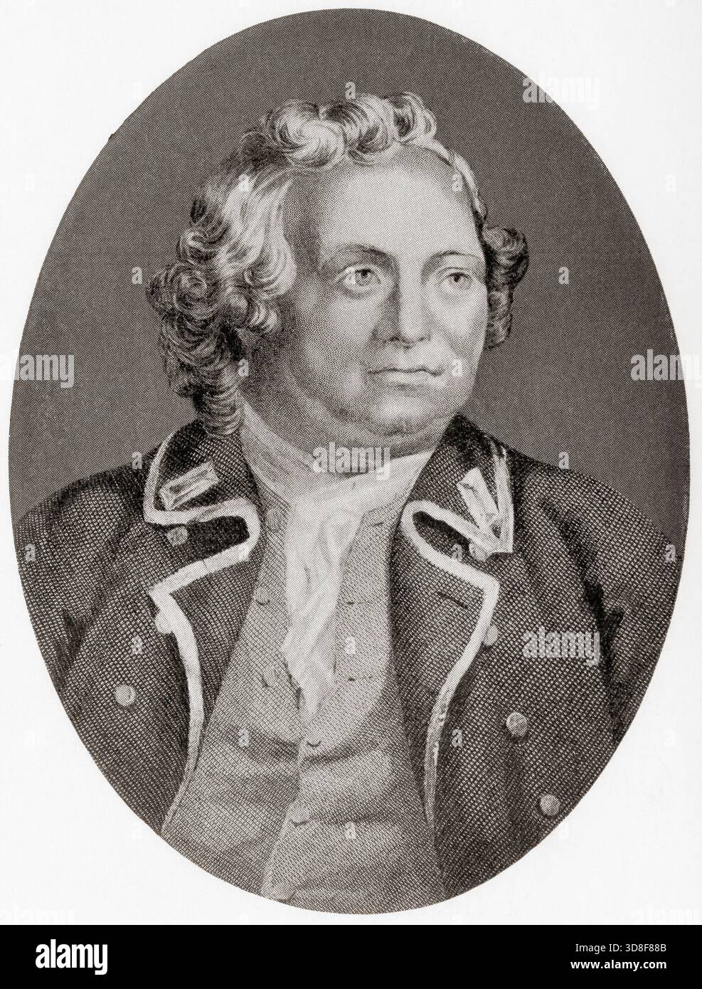 Israel Putnam, 1718–1790. General der amerikanischen Armee, alias Old Put, der mit Auszeichnung in der Schlacht von Bunker Hill während des Amerikanischen Unabhängigkeitskrieges kämpfte. Stockfoto