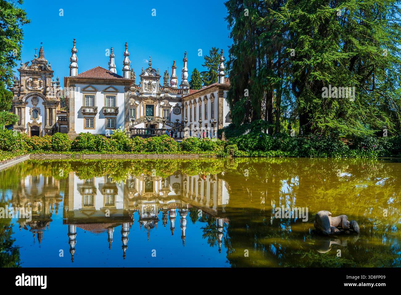 Mateus Palast und Gärten, Vila Real, Portugal. Stockfoto