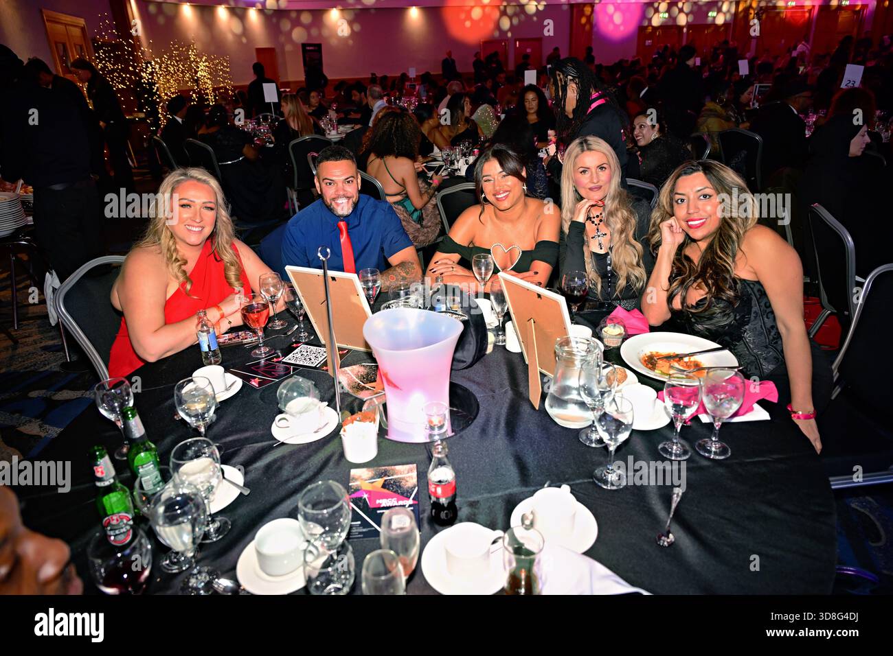 Birmingham, Großbritannien. November 2025. Danielle Broadbent, Chris Evengelou, Chanita Stephenson, Lou Labelle, Shadia Daho bei den Awards der multikulturellen Business & Community Champion Awards 2025 (MBCC Awards) im Hilton Birmingham Metropole, Birmingham, Großbritannien. (Foto von 李世惠/siehe Li/Picture Capital) Credit: Siehe Li/Picture Capital/Alamy Live News Stockfoto