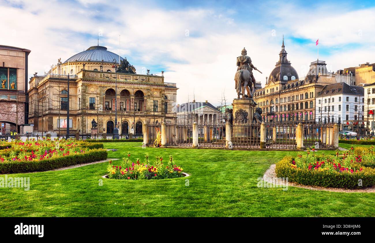 Kongens Nytorv - zentraler Platz von Kopenhagen auf Dänemark Stockfoto