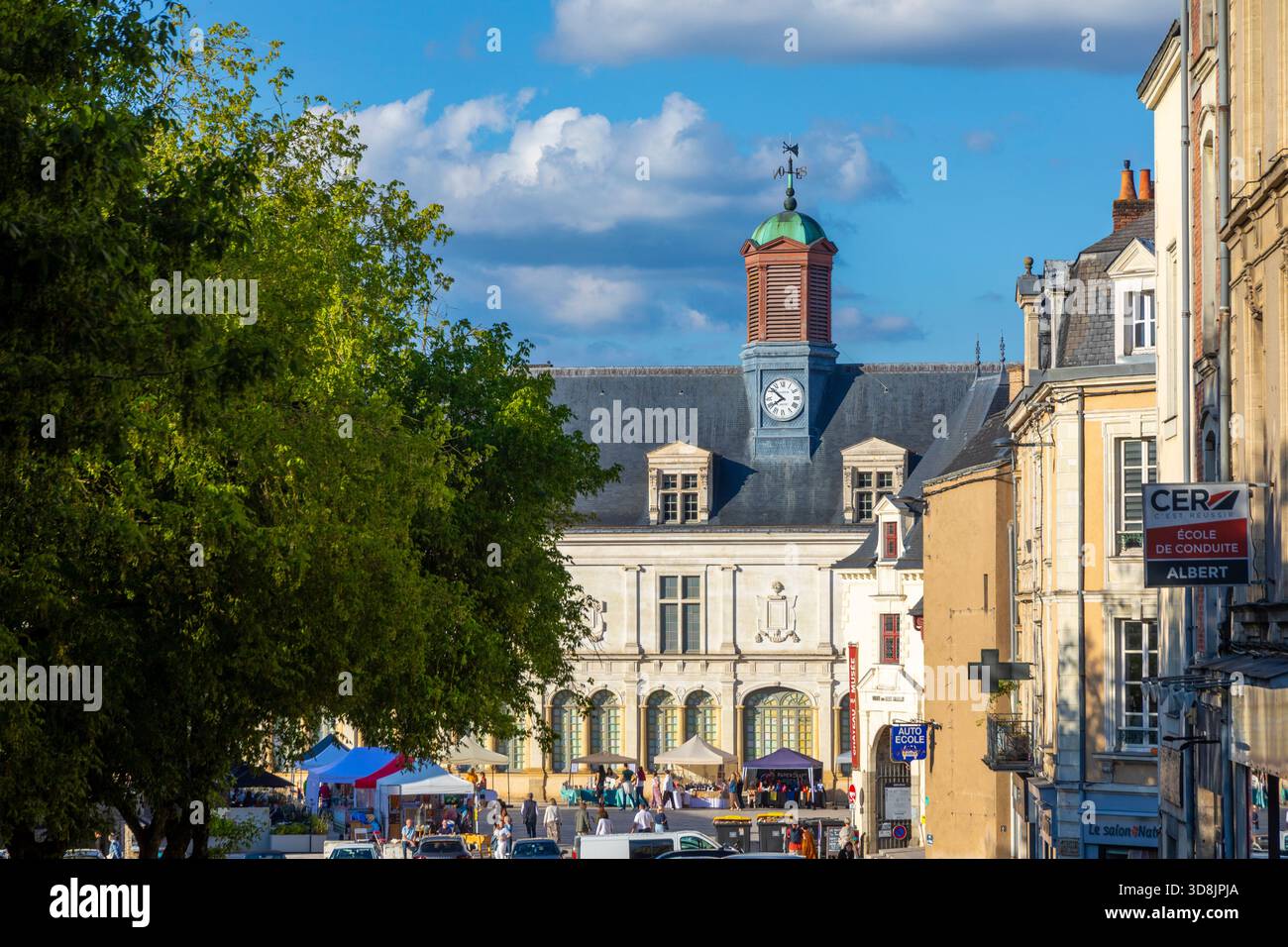 Frankreich, Pays de la Loire, Mayenne, Laval. Renaissance Chateau-Neuf Stockfoto