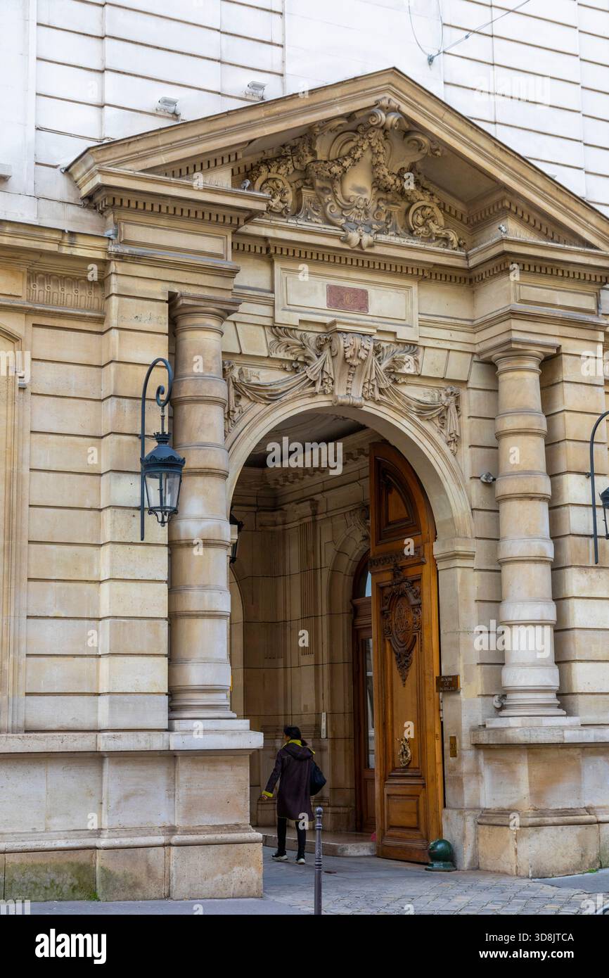 Frankreich, Ile-de-France, Paris. 8. Arrondissement. Rue du Faubourg Saint-Honore. Interallied Union Circle (Interallied Union Circle) Stockfoto