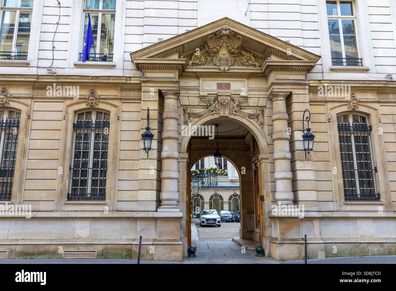 Frankreich, Ile-de-France, Paris. 8. Arrondissement. Rue du Faubourg Saint-Honore. Interallied Union Circle (Interallied Union Circle) Stockfoto