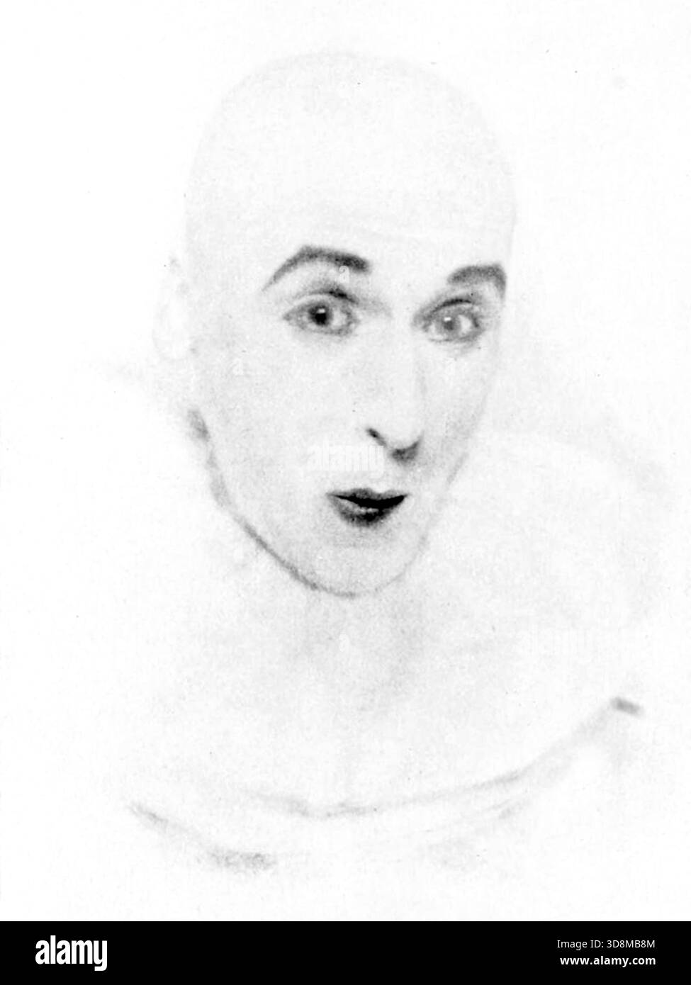Cavendish Morton (1874–1939) – Schauspieler, Fotograf, Art Director – Autor: Schrieb The Art of Theatre Make-up (1909) – in Character – Pierrot Stockfoto