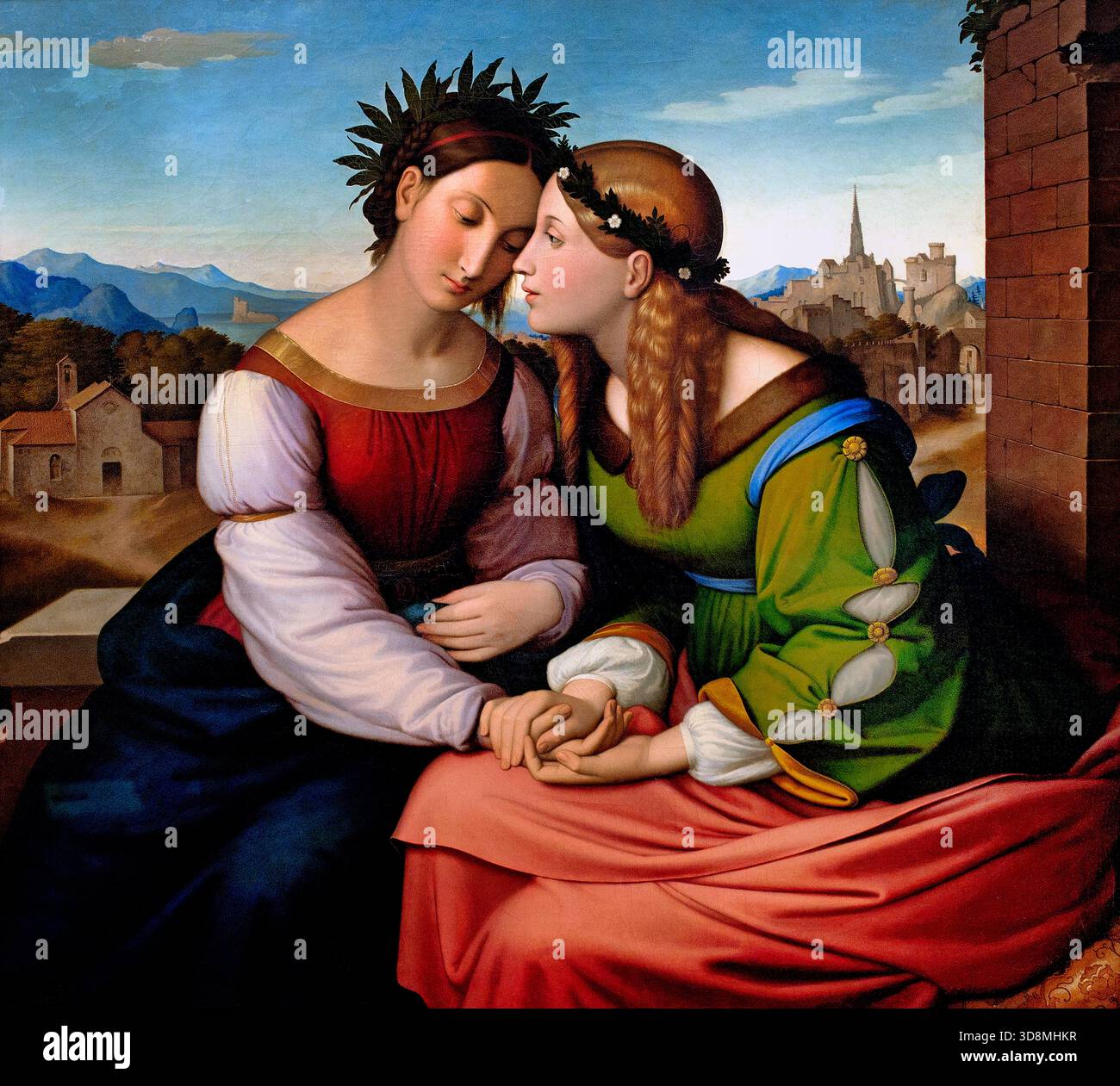 Alte Pinako Shulamite und Maria 1828 Johann Friedrich (1789-1869) Deutschland Deutsche Maria Magdalene parallel Shulammite Mädchen, das ihren geliebten Gärtner König thek, Shulamite und Maria sucht 1828 Johann Friedrich (1789-1869 1828 1828 1789 1869) die alttestamentliche Liebe mit christlicher Hingabe verbindet, Stockfoto