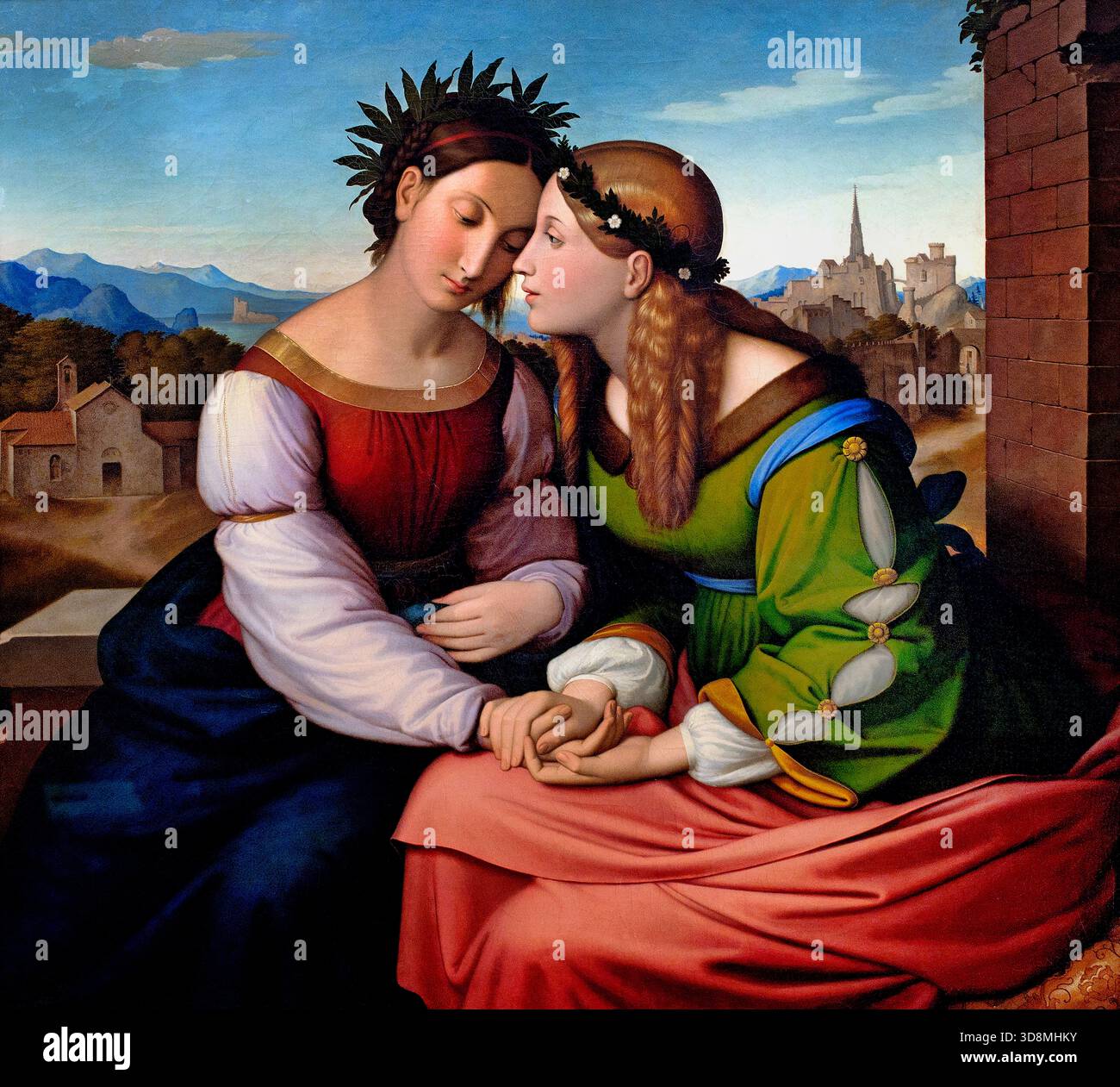 Alte Pinako Shulamite und Maria 1828 Johann Friedrich (1789-1869) Deutschland Deutsche Maria Magdalene parallel Shulammite Mädchen, das ihren geliebten Gärtner König thek, Shulamite und Maria sucht 1828 Johann Friedrich (1789-1869 1828 1828 1789 1869) die alttestamentliche Liebe mit christlicher Hingabe verbindet, Stockfoto