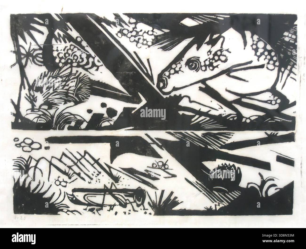 Pferd und Igel, 1913 von Franz Marc Stock Vektor