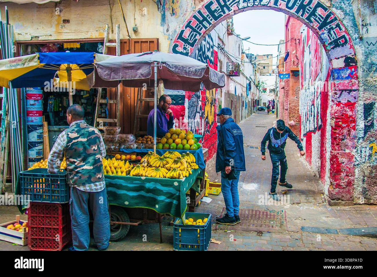 Quartier Habous, die 1930er Jahre neue Medina von Casablanca, Marokko Stockfoto