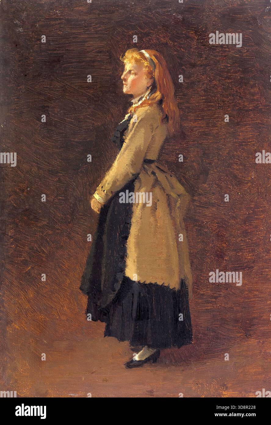 Arthur Georg Von Ramberg - Bildnis Mimi Ramberg, Die Tochter Des Künstlers Stockfoto