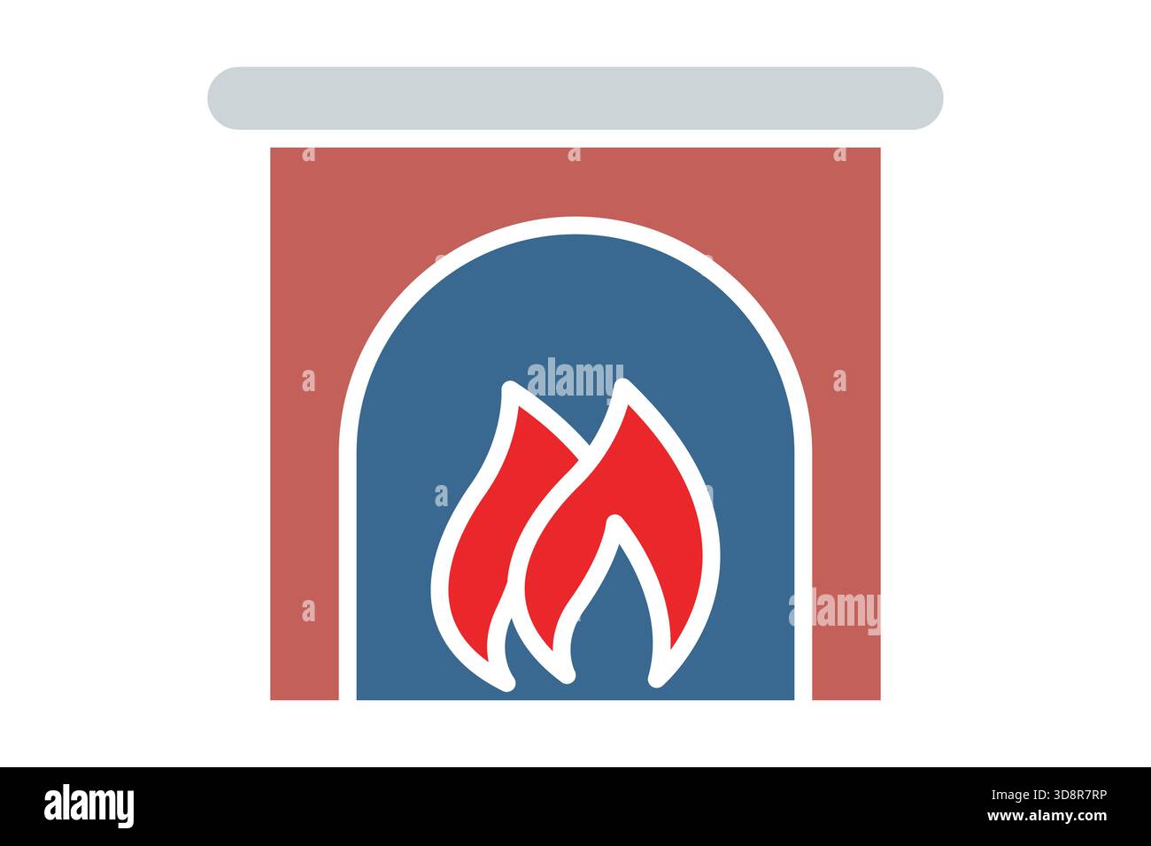 Kaminsymbol. Symbolstil durchgehend. Symbol für weihnachten. Vektorillustration für Feiertagselemente Stock Vektor