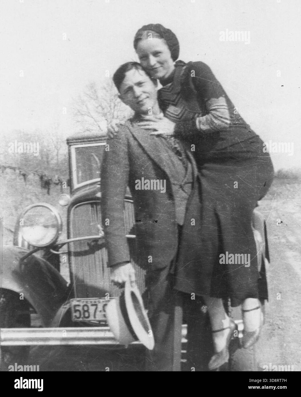 Bonnie Parker Clyde Barrow - 1920 1930 Stockfoto