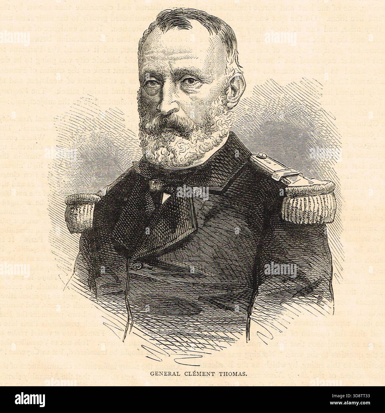 General Clément-Thomas, der am 18. März 1871 in Paris hingerichtet wurde, war einer der ersten Todesfälle der Pariser Kommune Stockfoto