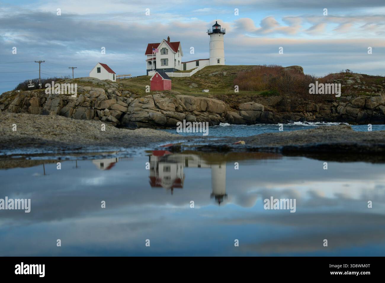 USA, New England, Maine, Cape Neddick, Nubble Lighthouse Stockfoto