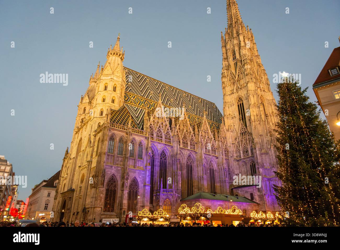 Stephansdom in Wien, Österreich, das Wahrzeichen und Zentrum der Stadt. Stockfoto