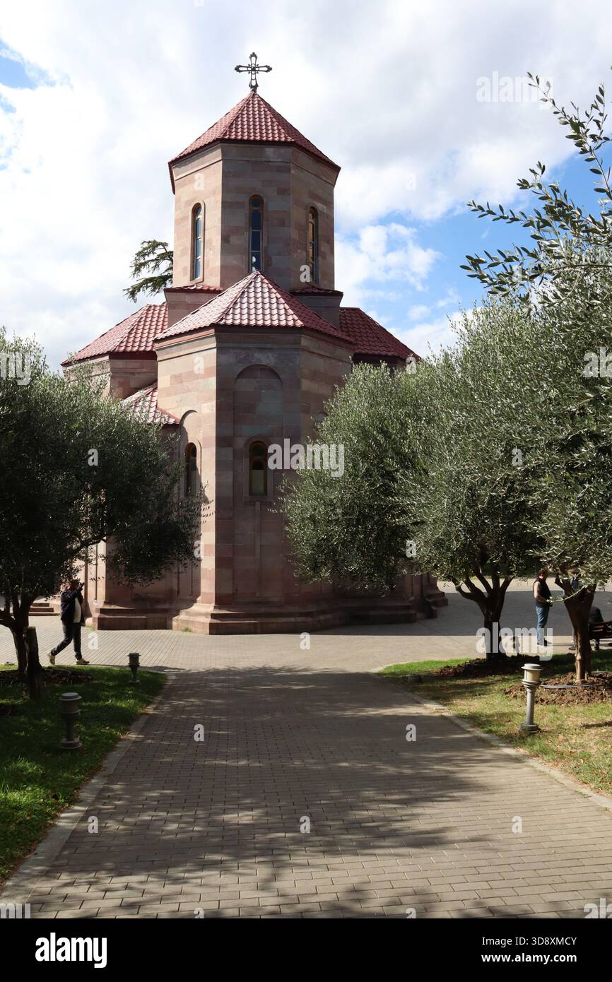 Historische orthodoxe Kirche mit traditioneller religiöser Architektur und kulturellem Erbe. Stockfoto