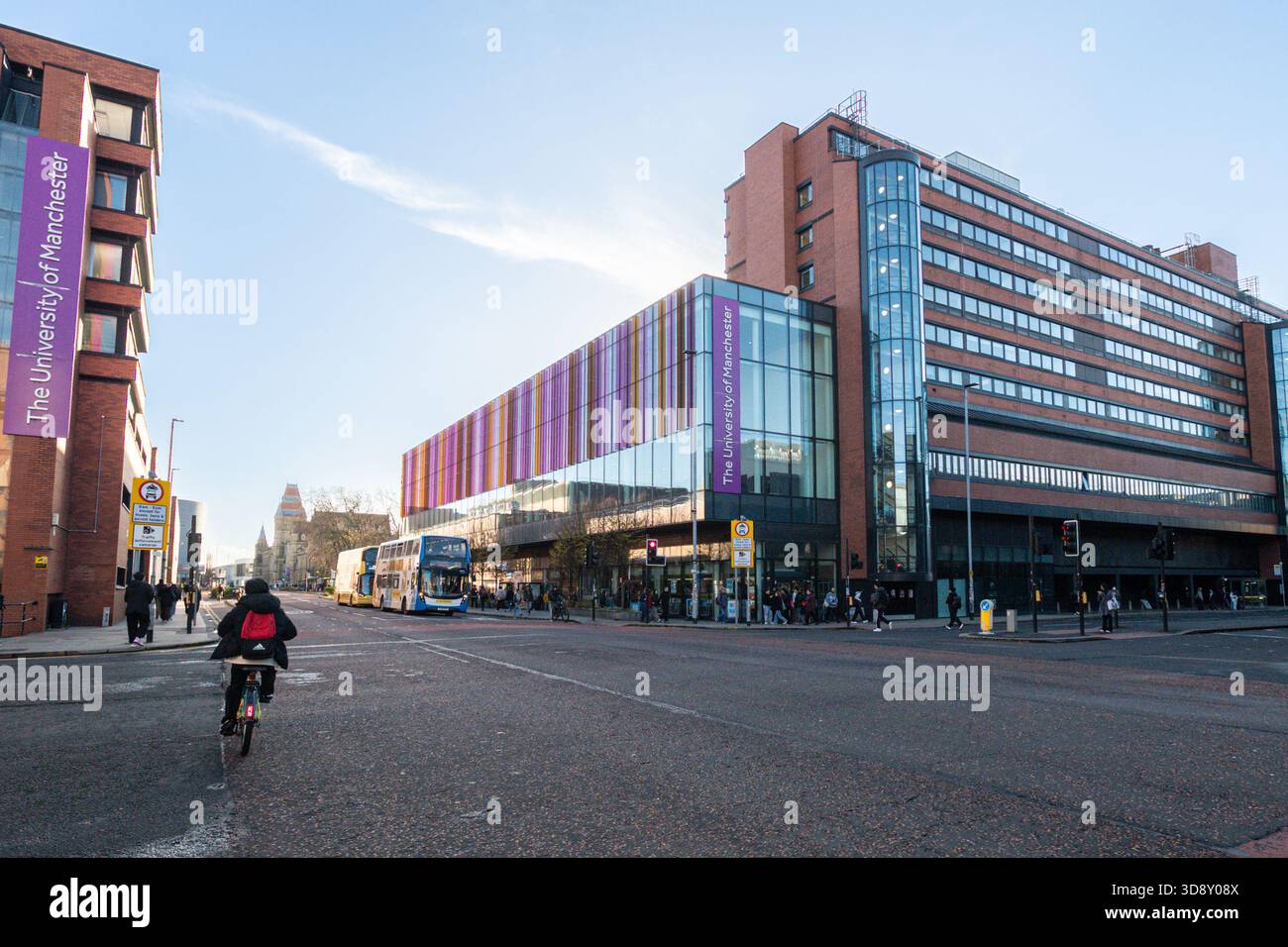 Devonshire House an der Oxford Road, Teil der University of Manchester. Stockfoto