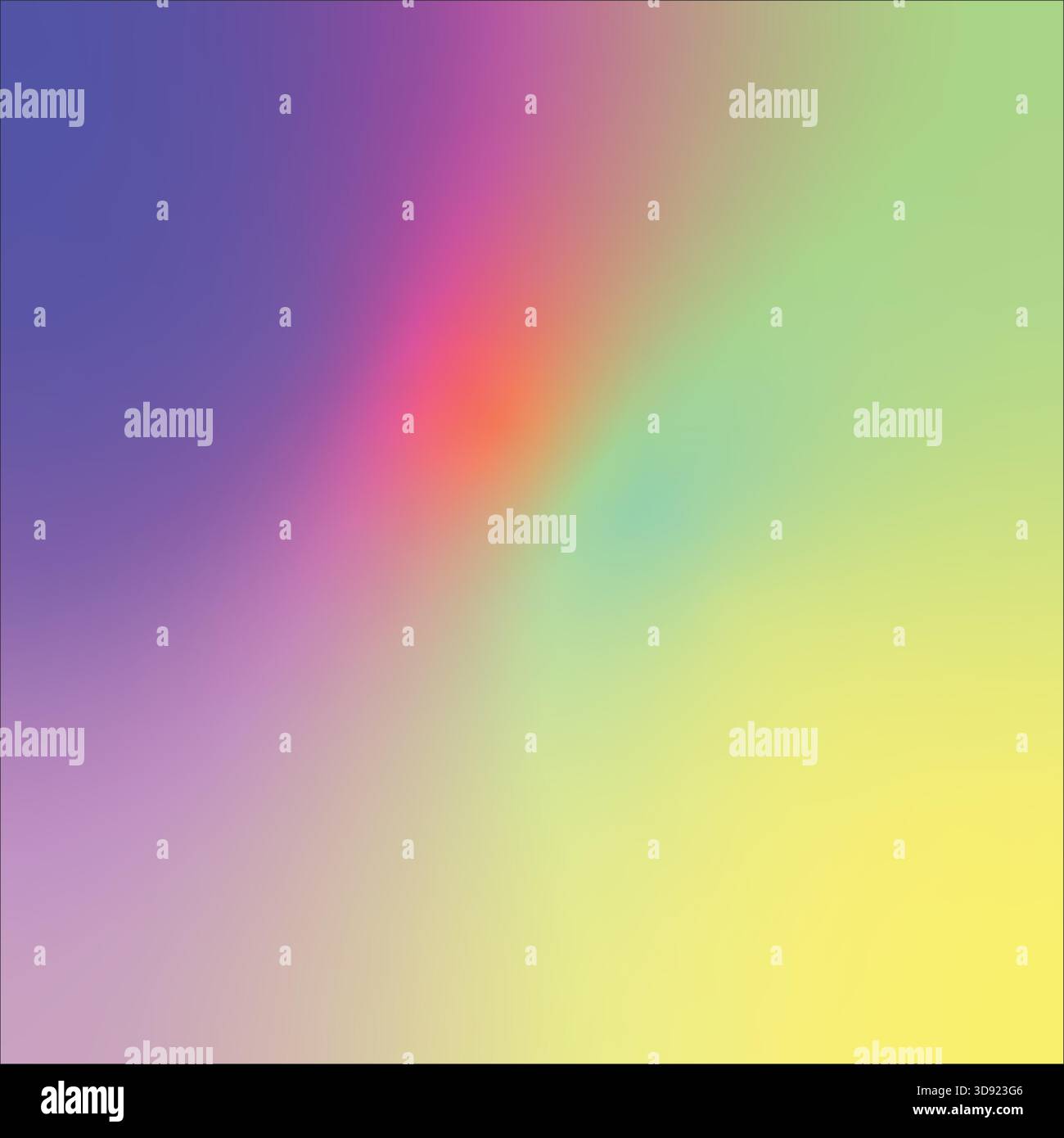 Weicher traumhafter Farbverlauf mit violetten, gelben und grünen Tönen, die sich zu einer glatten, abstrakten Farbwaschung verschmelzen, perfekt für kreatives Design und Kunstwerke. Stock Vektor