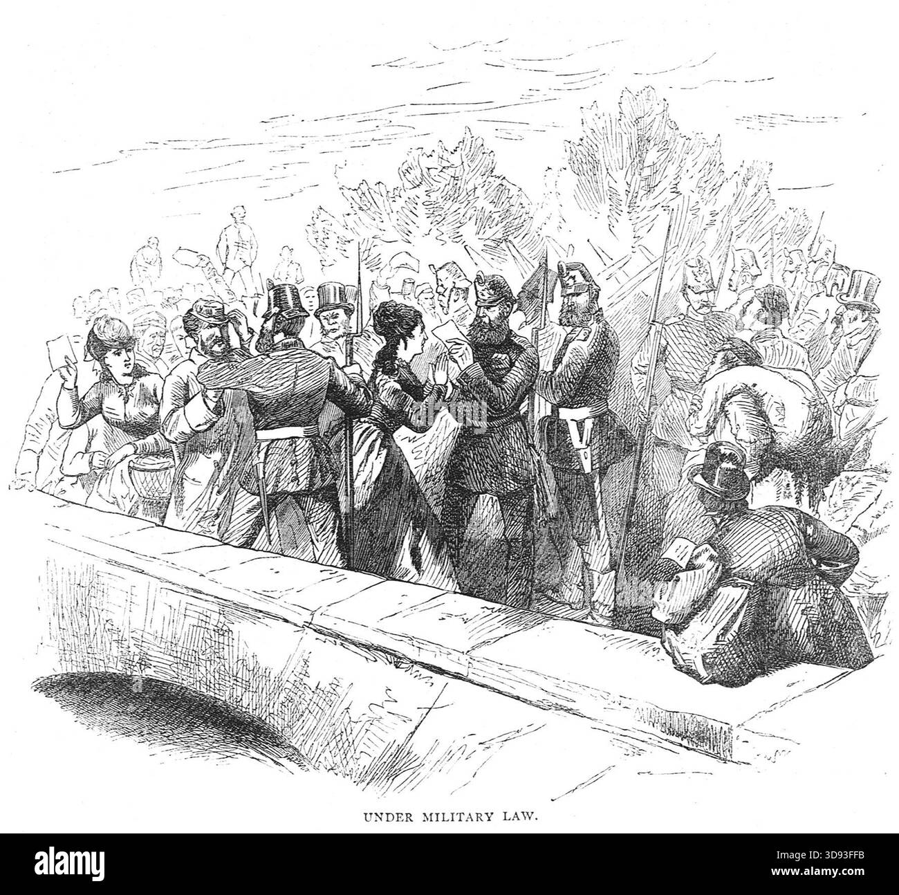 Nach dem Militärrecht in Paris, nach der Unterdrückung der Pariser Kommune durch die französische Regierung Stockfoto