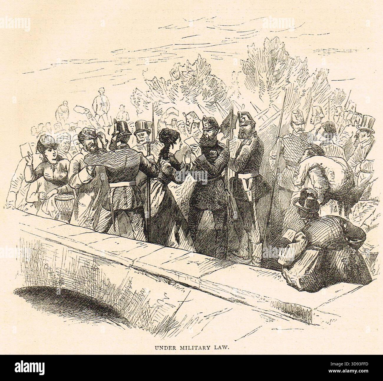 Nach dem Militärrecht in Paris, nach der Unterdrückung der Pariser Kommune durch die französische Regierung Stockfoto