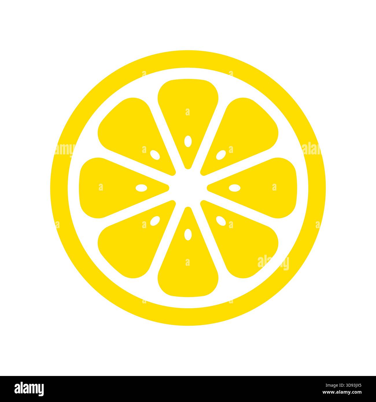 Zitronenfrucht. Gelbe Slice-Zitronen. Zitrusmuster für Frühling und Sommer. Abstrakte, süße Orange Limonen Patern. Einfache Limonadenmuster. Abschnitt Stock Vektor