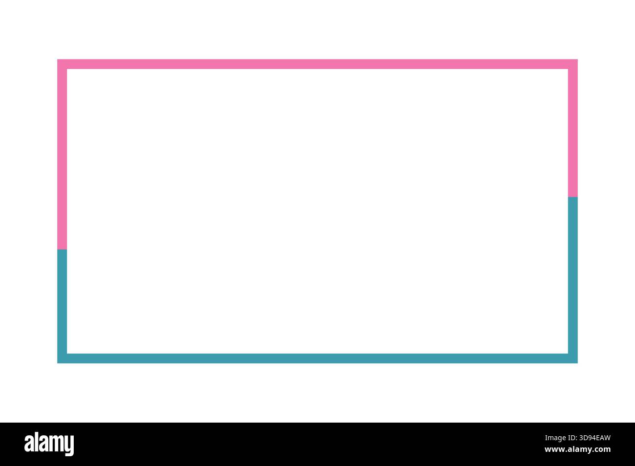 Pinkblauer Linienrahmen-Vektor-Design Stock Vektor