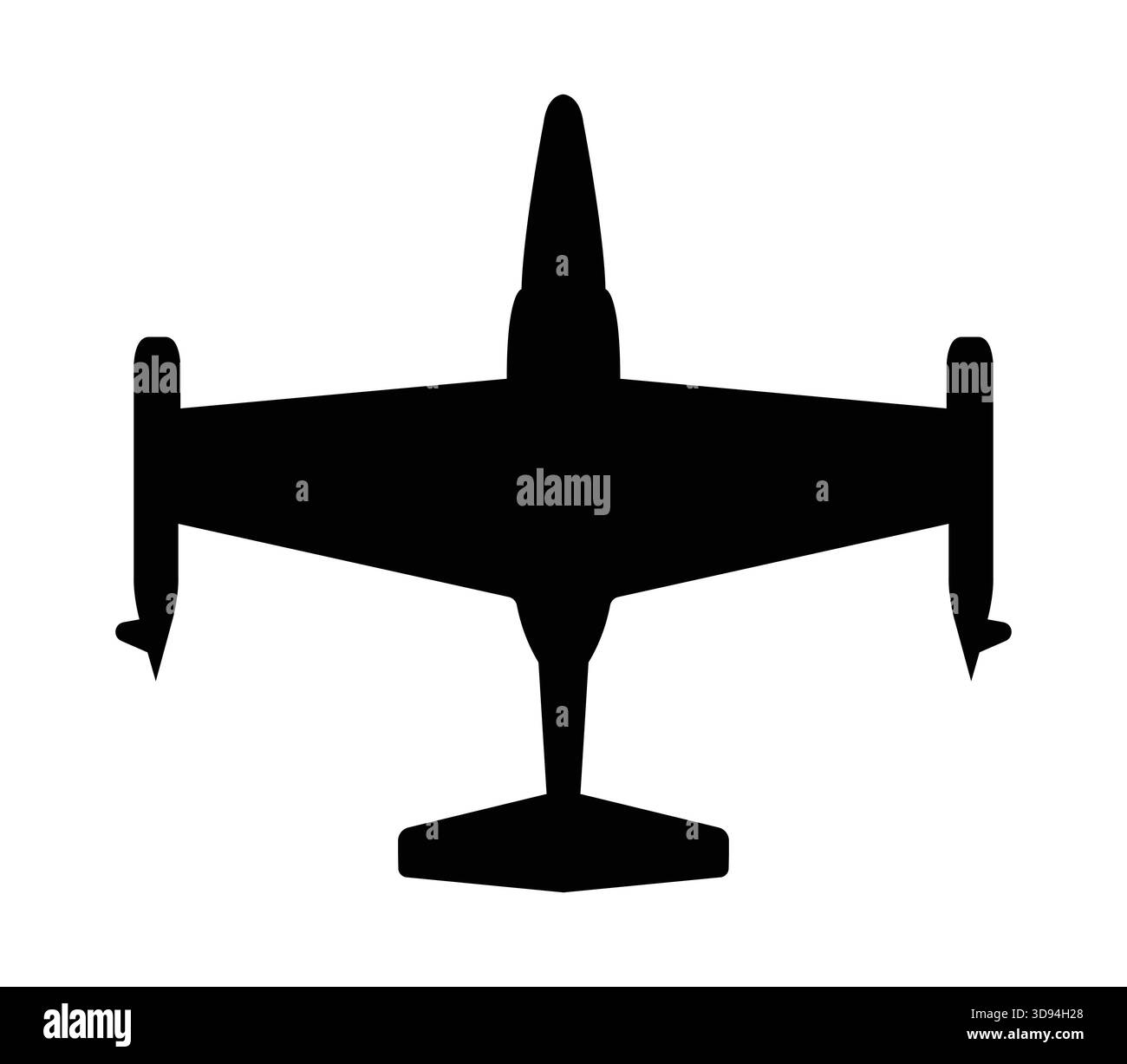 F-89 Scorpion JET Symbol. Symbol der US-Armee. Isoliertes Vektorbild für militärische Konzepte, Infografiken und Webdesign, Heritage of U.S. Air Force Stock Vektor