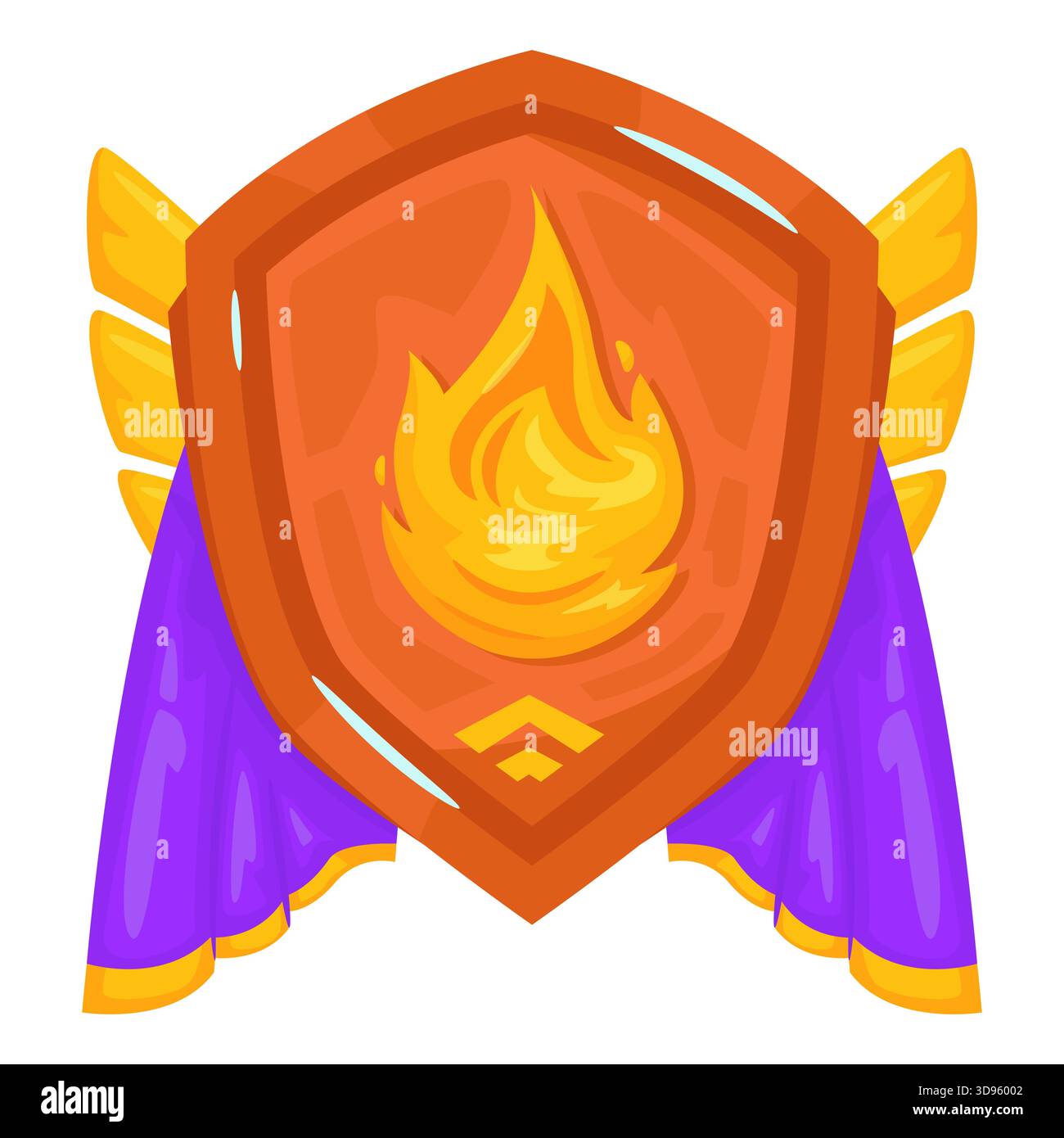 Symbol „Feuer im Inneren der Schilde“ Stock Vektor