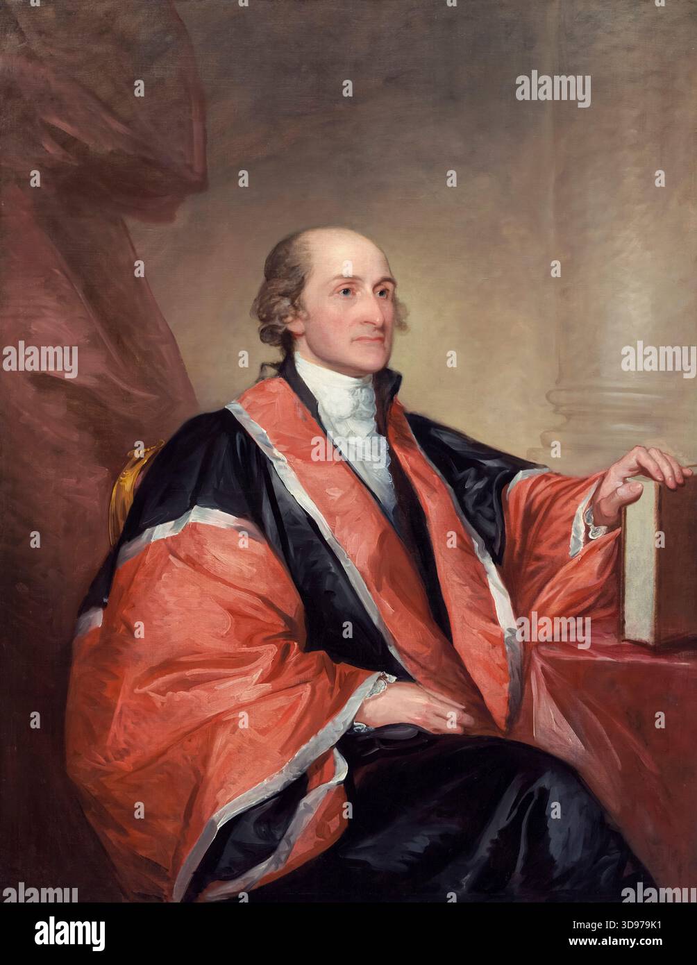 John Jay (1745–1829), US-amerikanischer Staatsmann und Diplomat, Gründungsvater, Porträtmalerei in Öl auf Leinwand von Gilbert Stuart, 1794 Stockfoto