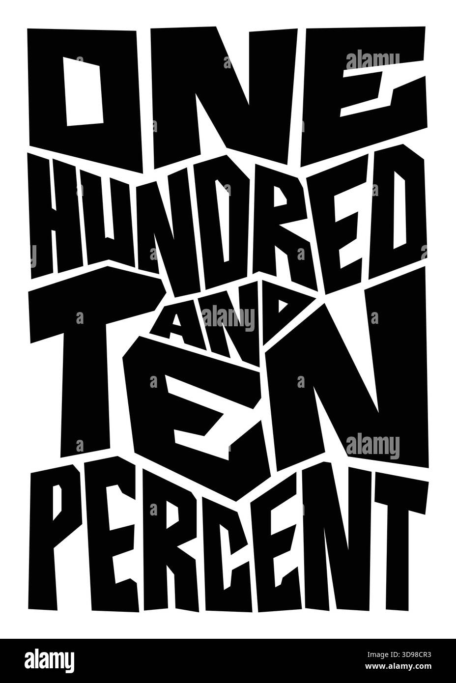 1010 Prozent Wortschild-Design. Vektor-Design-Illustration für Web, T-Shirt-Design, andere grafische Design-Verwendung Stock Vektor