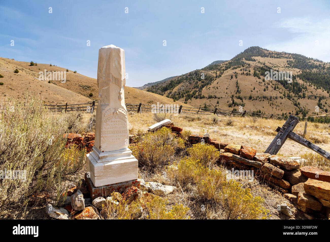 Friedhof, Geisterstadt Bannack, Montana, USA Stockfoto