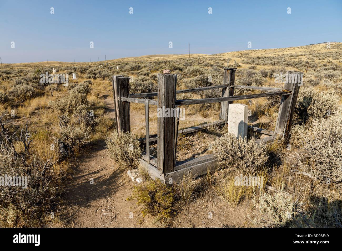 Friedhof, Geisterstadt Bannack, Montana, USA Stockfoto