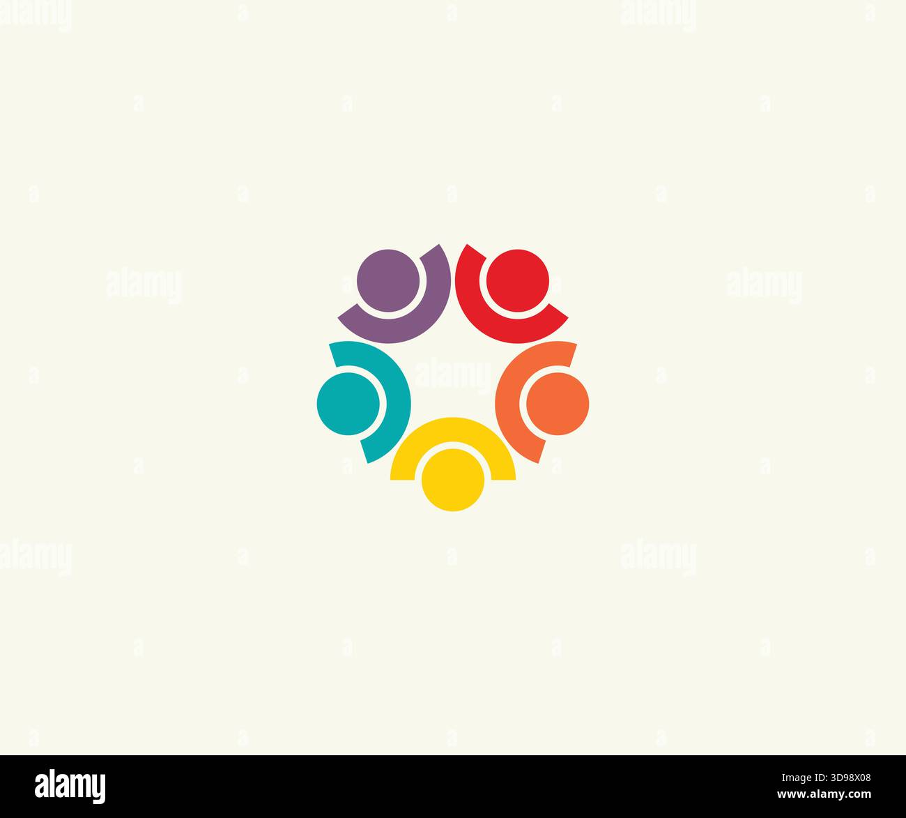 Teamwork & Unity People Logo-Design Stock Vektor