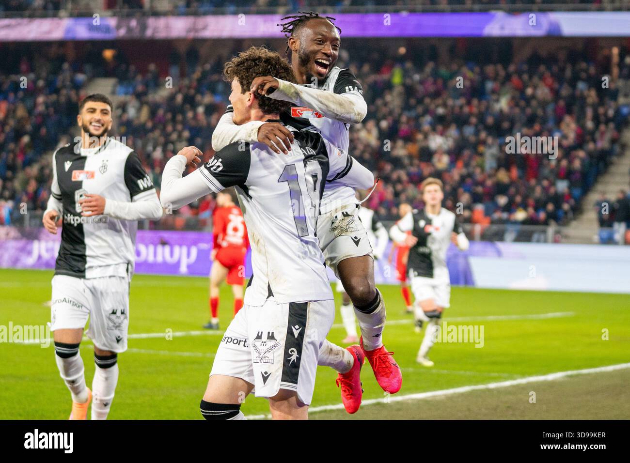 12.04.2025, Basel, St. Jakob-Park, Schweizer Cup: FC Grand-Saconnex - FC Basel, Stockfoto