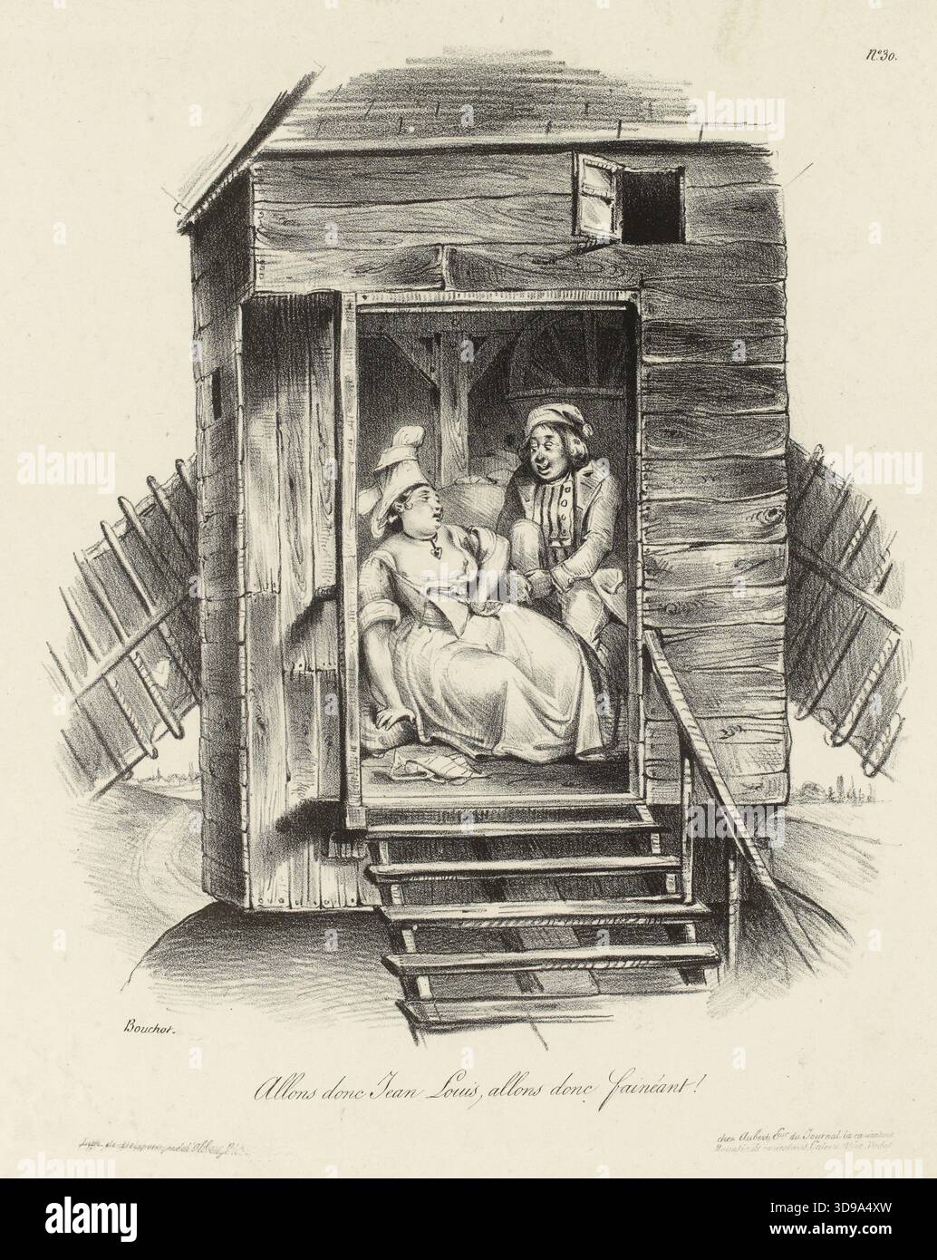 Nr. 30 / Komm schon, Jean Louis, komm schon, ihr Lazzbones! Frédéric, Illustrator, Delaporte, Victor Hippolyte, Drucker-Lithograph, Aubert et Cie, Drucker, Aubert et Cie, Herausgeber, Array, Druck, Grafik, Druck, Lithografie, Abmessungen - Bildmaterial: Höhe: 28,4 cm, Breite: 37,6 Stockfoto