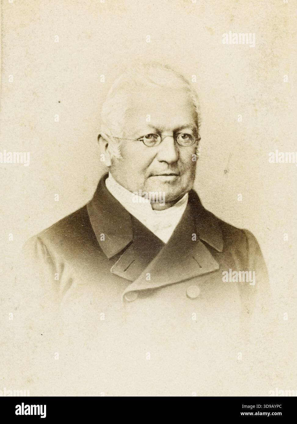 Porträt von Adolphe Thiers (1797–1877), Historiker, Staatsmann, erster Präsident der Dritten Republik, von Emmanuel Flamant, Fotograf, zwischen 1860 und 1877, zweite Hälfte des 19. Jahrhunderts, Fotografie, Grafik, Albumendruck, Maße - Kunstwerk: Höhe: 9,3 cm, Breite: 5,8 cm, Maße - alte Halterung: Höhe: 10,5 cm, Breite: 6,3 Stockfoto