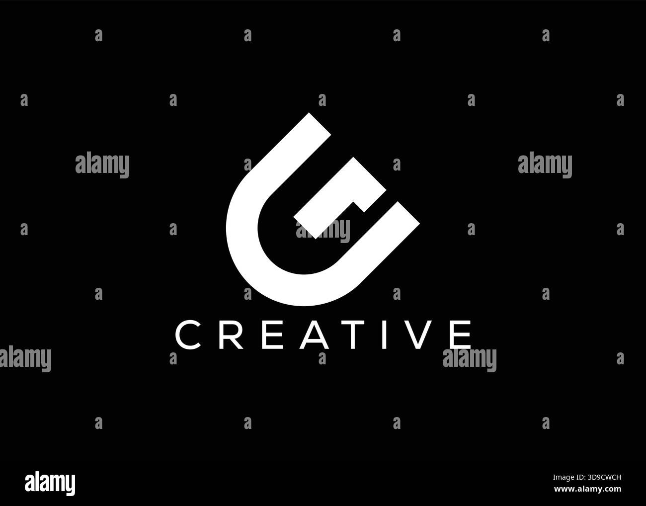Minimales und professionelles U G-Logo-Design Stock Vektor