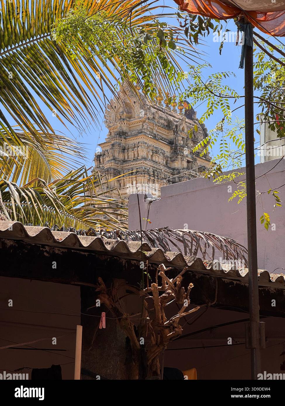 Tempel in Indien - Smartphone-aufgenommenes Stockfoto