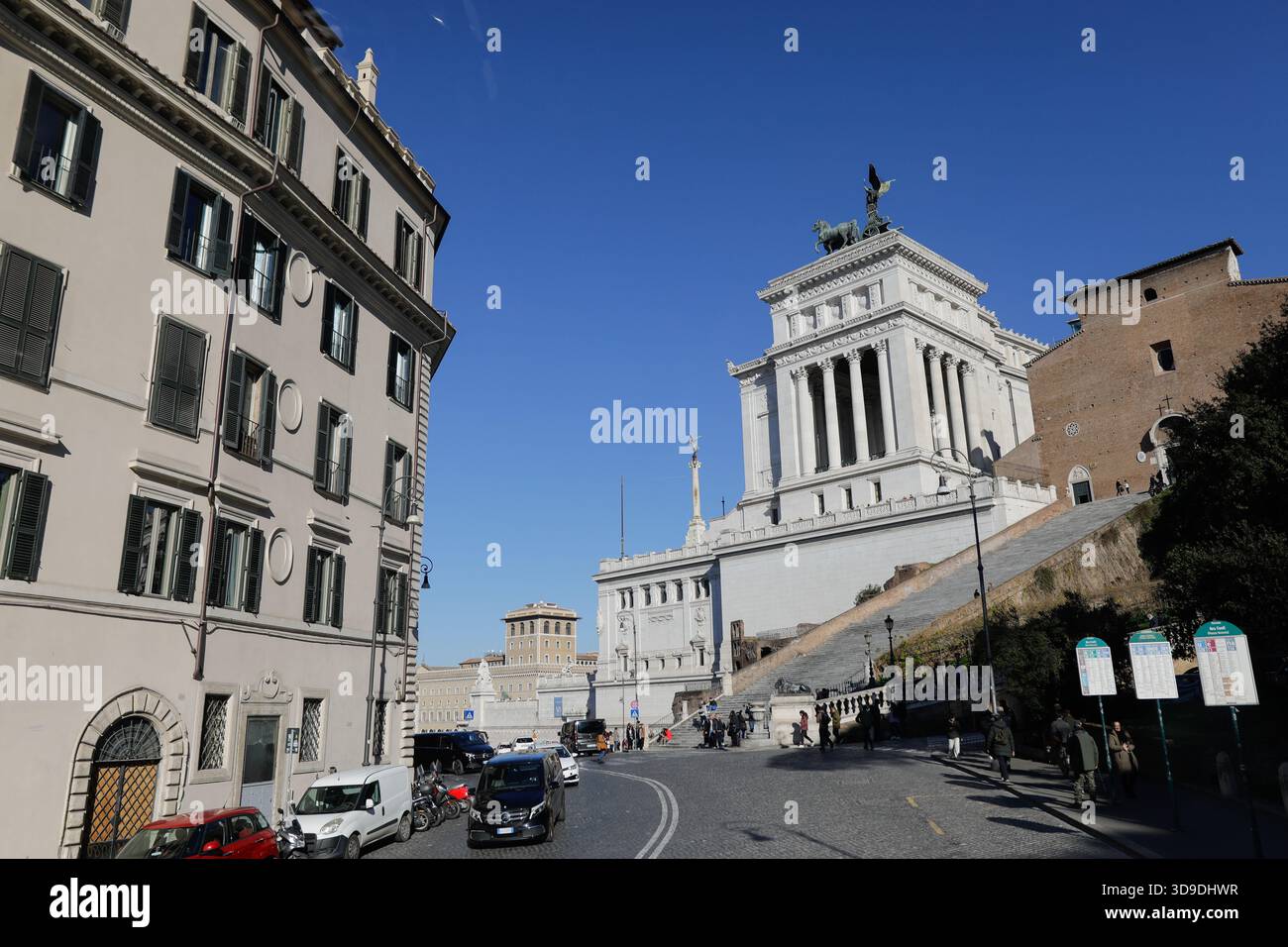Rom, Italien - 10. Januar 2024: Italienisches Parlamentsgebäude in Rom, Italien. Stockfoto