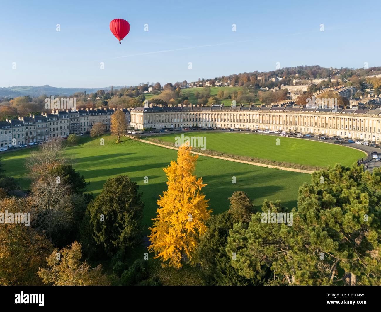 Das Royal Crescent, Bad. VEREINIGTES KÖNIGREICH. Stockfoto