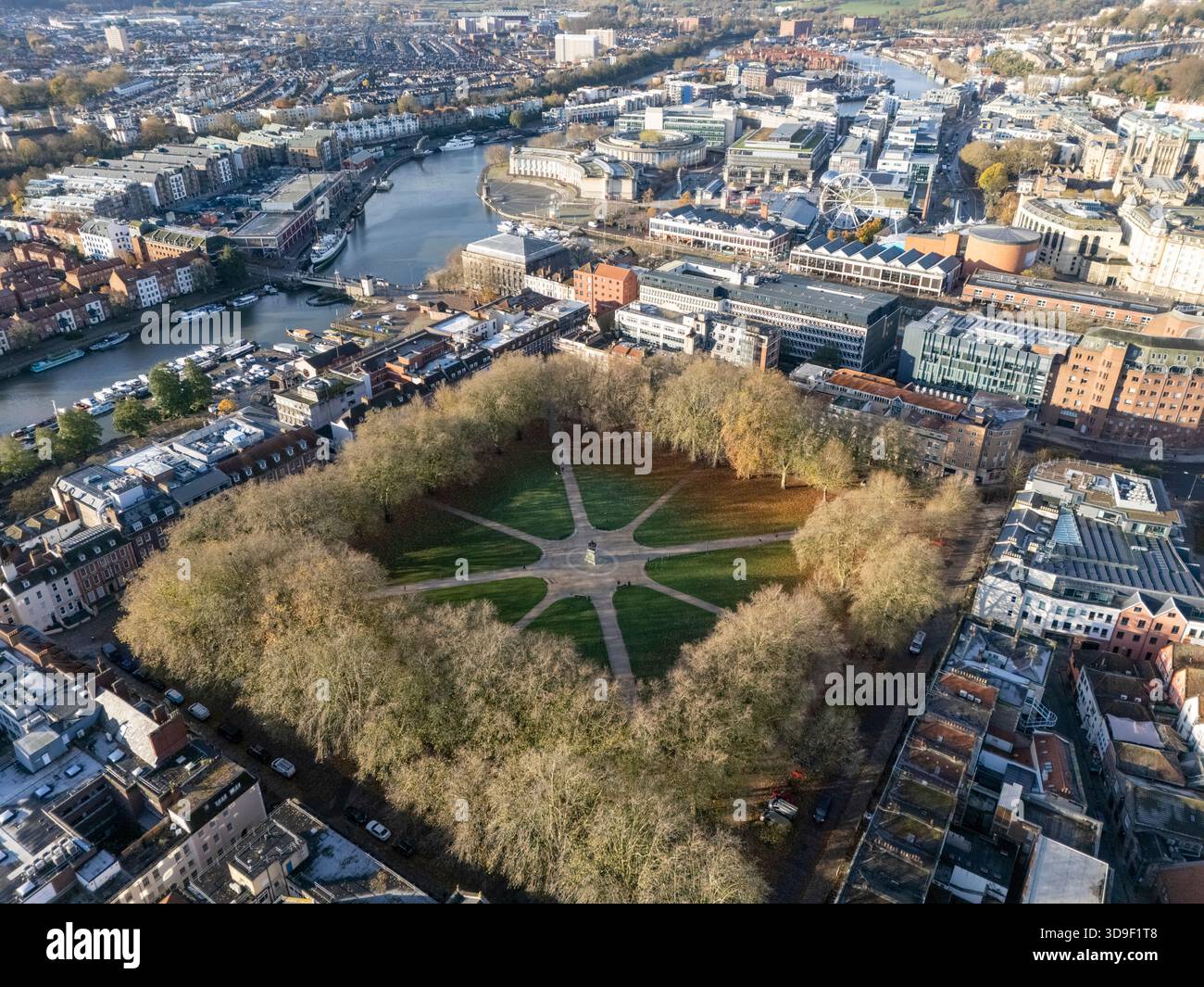 Queen Square. Bristol. Stockfoto