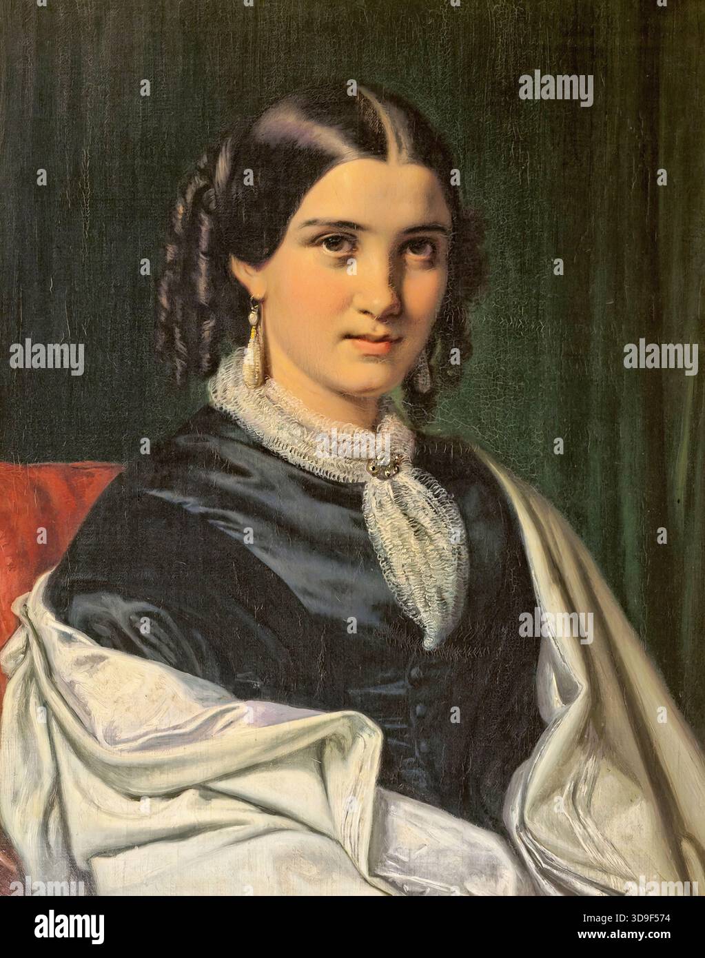 Nicolai Wilhelm Marstrand - Porträt von Frau Vilhelmine Heise-Hage Stockfoto