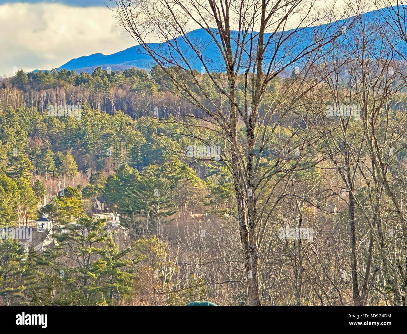 Franconia Notch in NH ist das ganze Jahr über sehr beliebt. Stockfoto