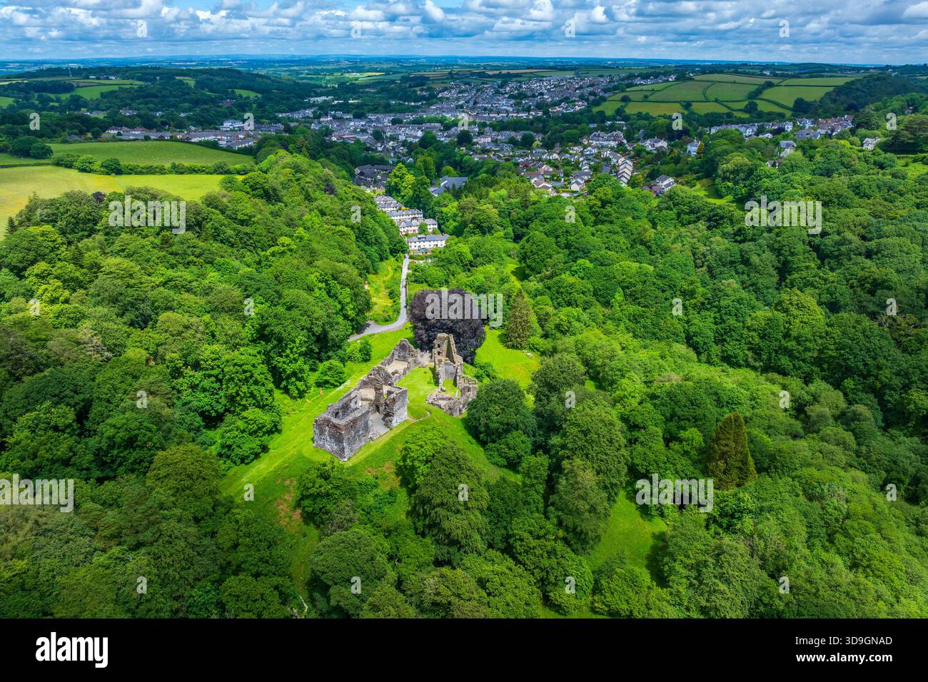 Castle, Okehampton. Devon, England, Vereinigtes Königreich, Europa Stockfoto
