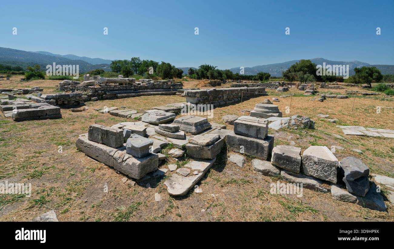 Heraion von Samos archäologische Stätte, Insel Samos, Griechenland. Stockfoto