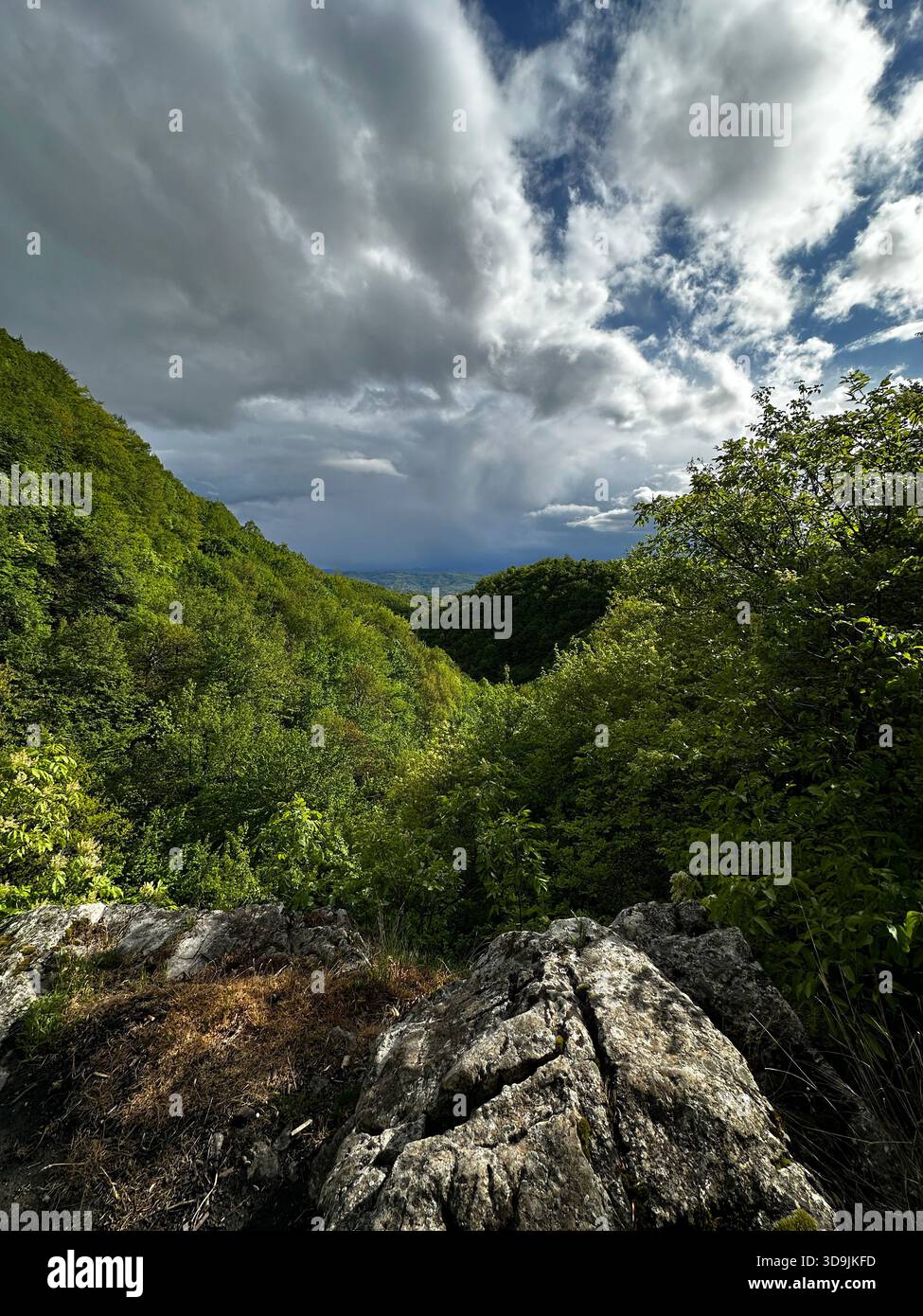 Wunderschöne und abstrakte Naturlandschaften von Bosnien und Herzegowina, mit surrealen Texturen, stimmungsvoller Landschaft und künstlerischen Interpretationen von Stockfoto