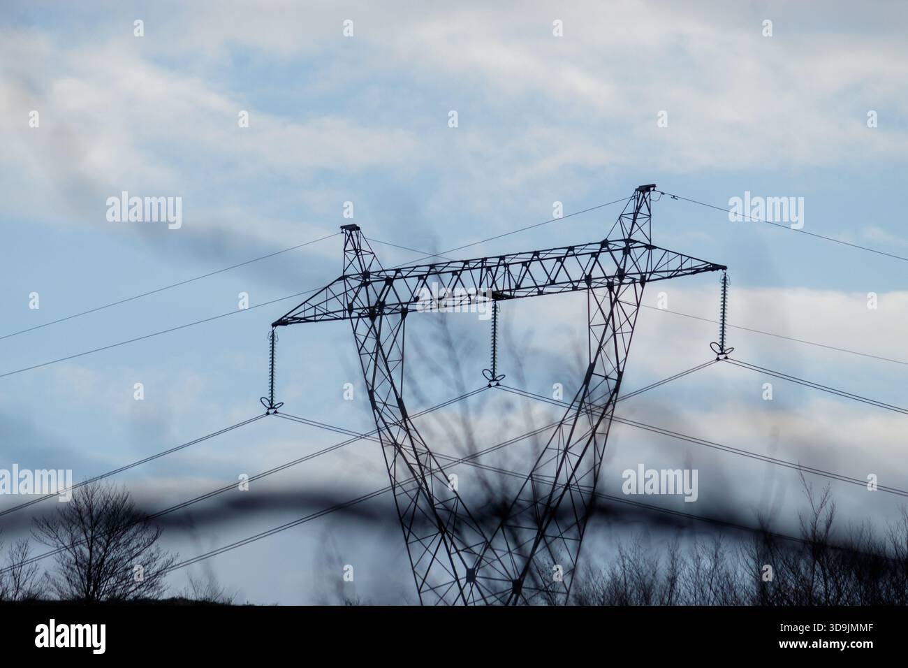 Ätherische Naturszene mit dramatischen Tönen, die die Wildnis hervorheben und Kunstkompositionen darstellen Stockfoto